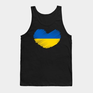 Ukraine Flag Heart Design Tank Top